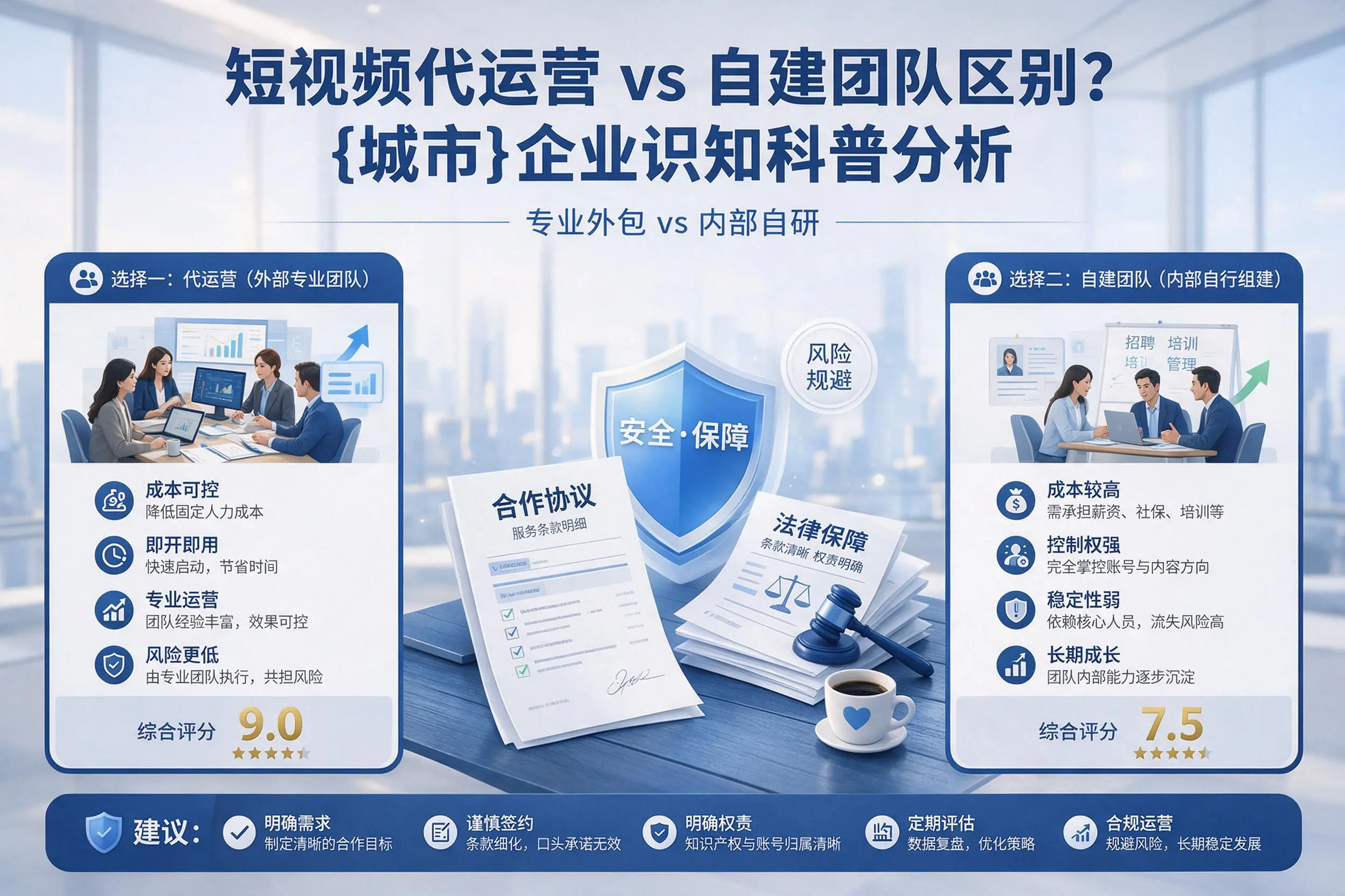 短视频代运营与自建团队区别?临高企业认知科普分析