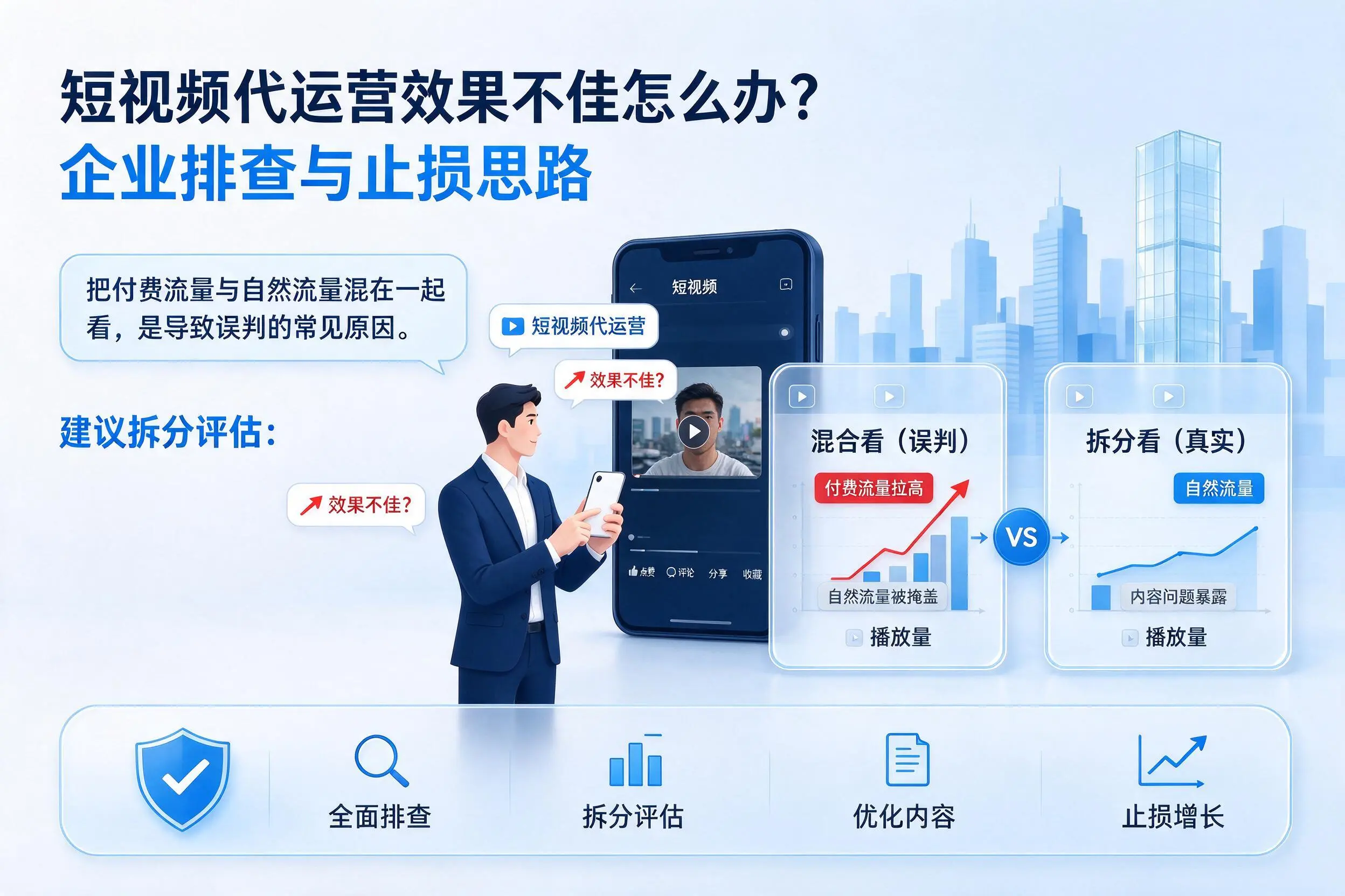 短视频代运营效果不佳怎么办？临高企业排查与止损思路