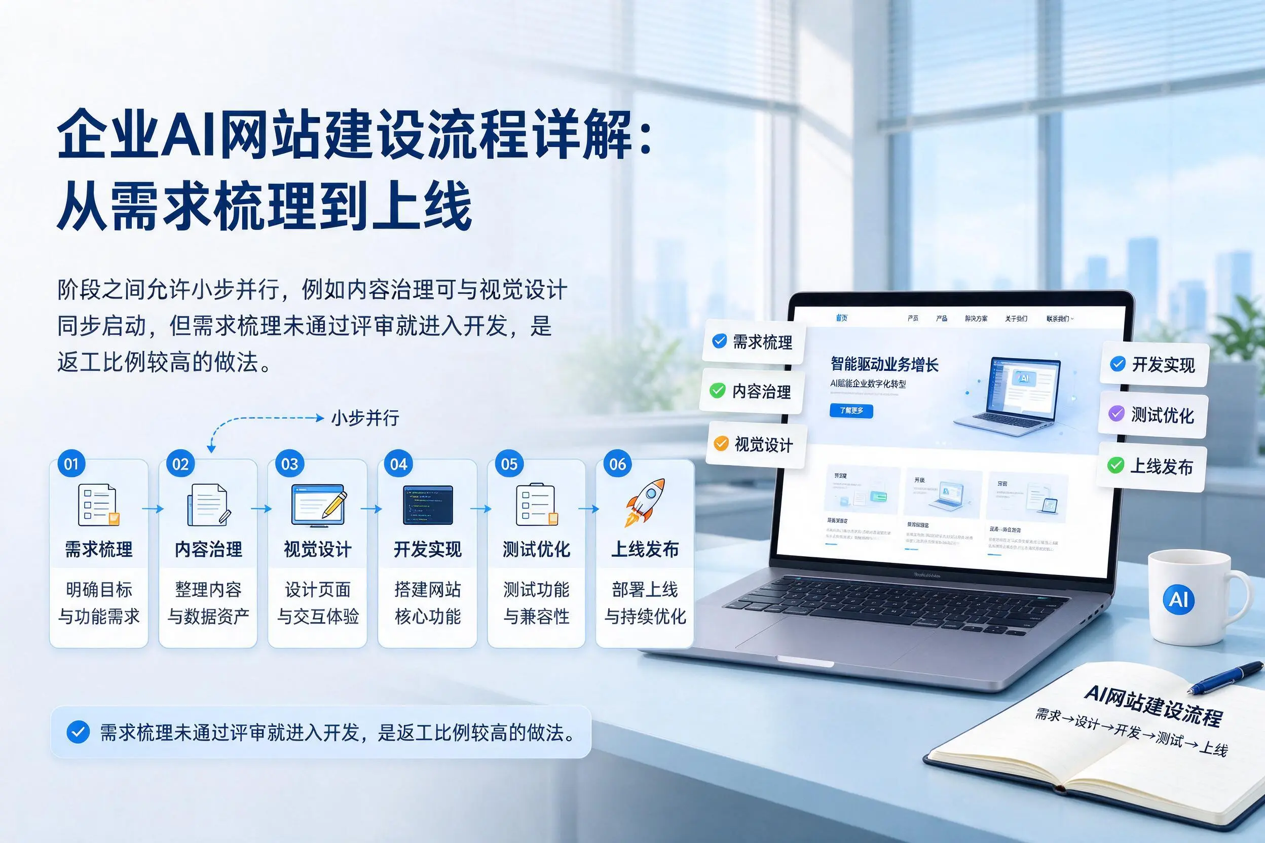 临高企业AI网站建设流程详解：从需求梳理到上线