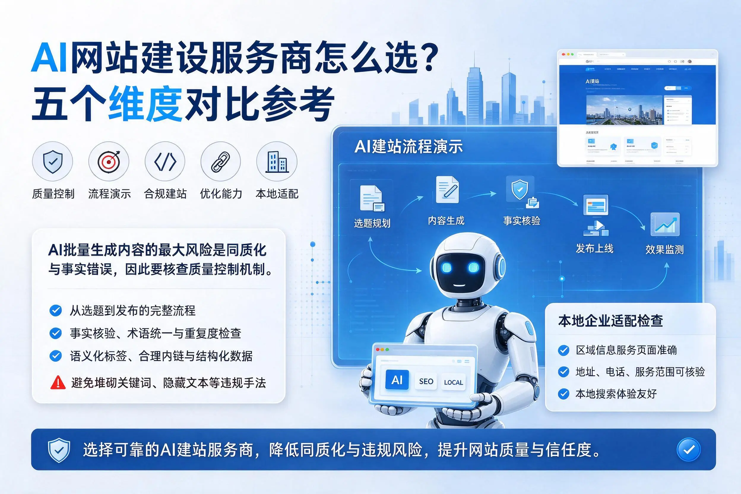 临高AI网站建设服务商怎么选?五个维度对比参考